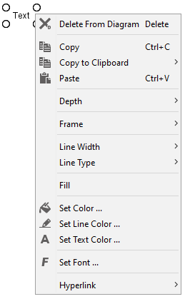 Text / Textbox context menu