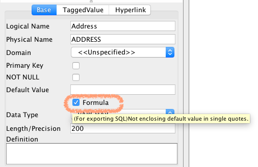 Setting ERD's Formula