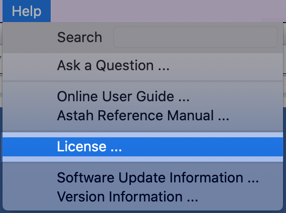 Access License Management Window