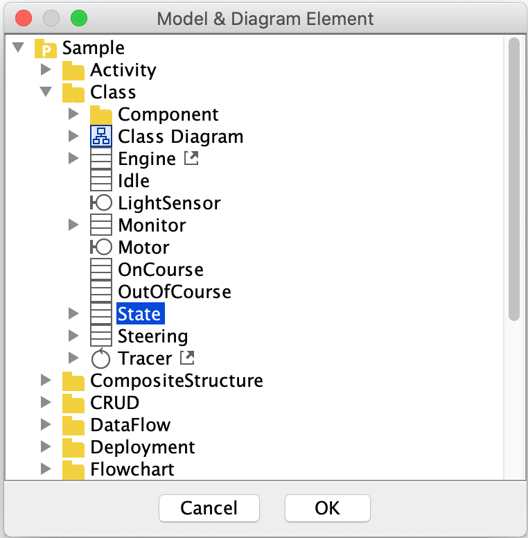 Choose Model to Hyperlink