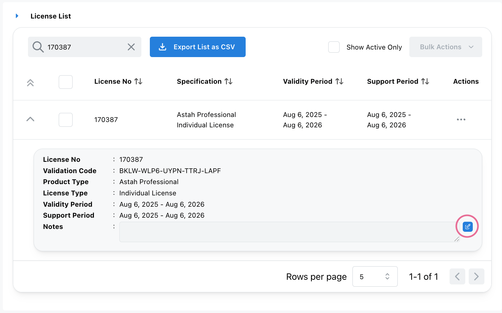 Adding Notes to Astah Annual License