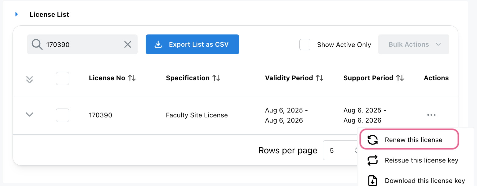 Renewing Astah Faculty Site License