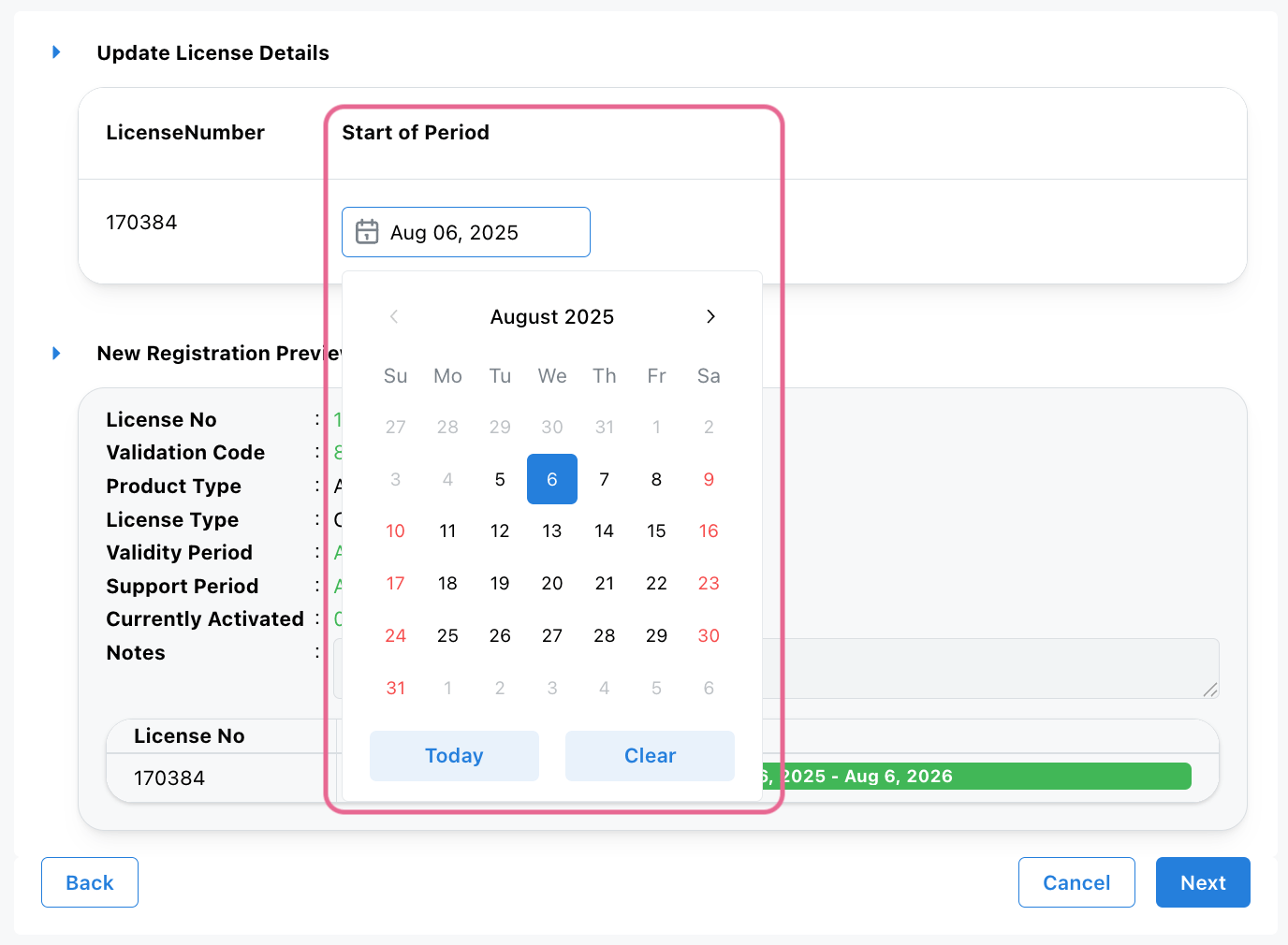 Specifying Astah Organizational License Start Date