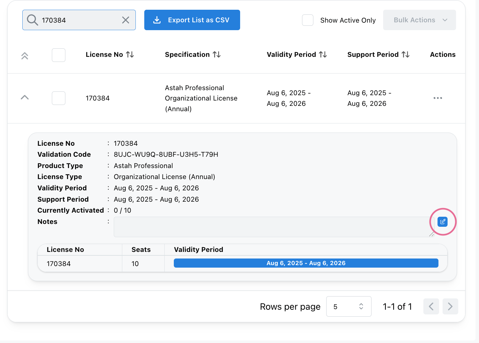Adding Internal Notes to Astah Organizational License