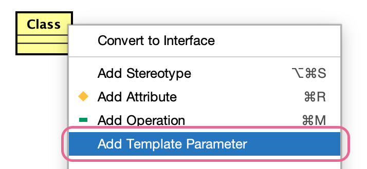 Screenshot: Add Template Parameter