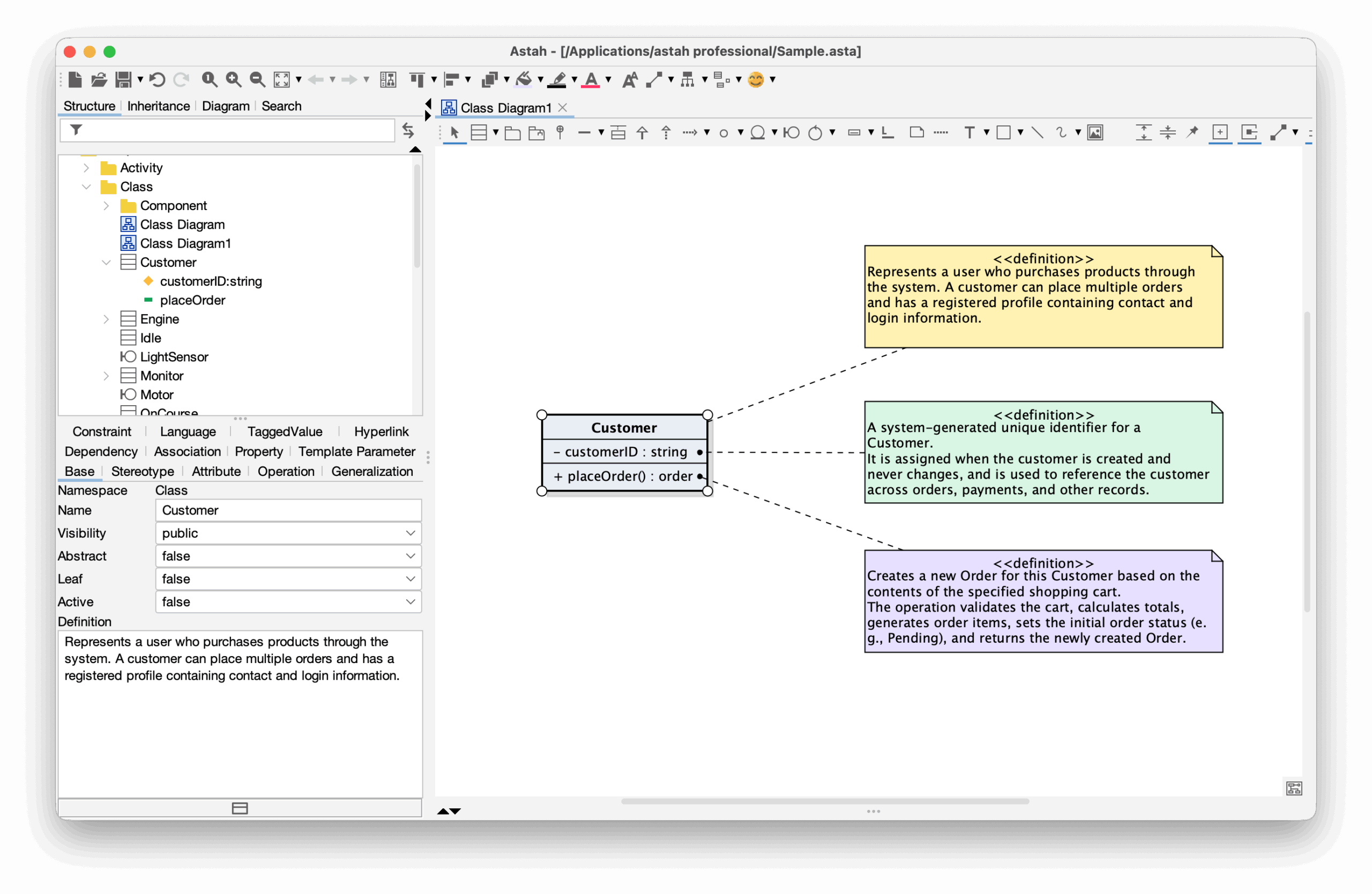 Display Definitions as Notes