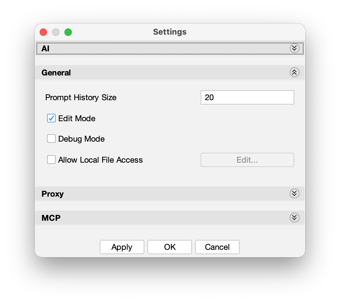 AI Chat Copilot General Setting