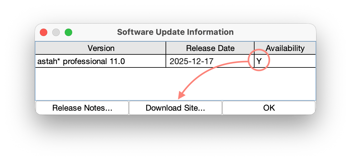 Software Update Information - Yes