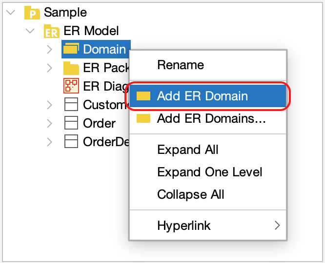 Creating a single ER Domain
