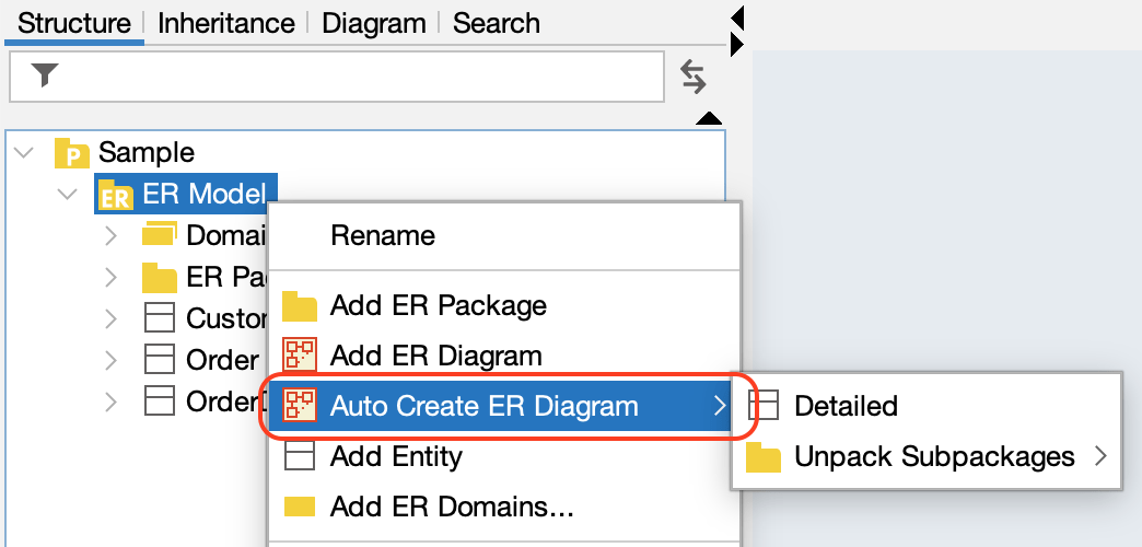 Auto Create ER Diagram