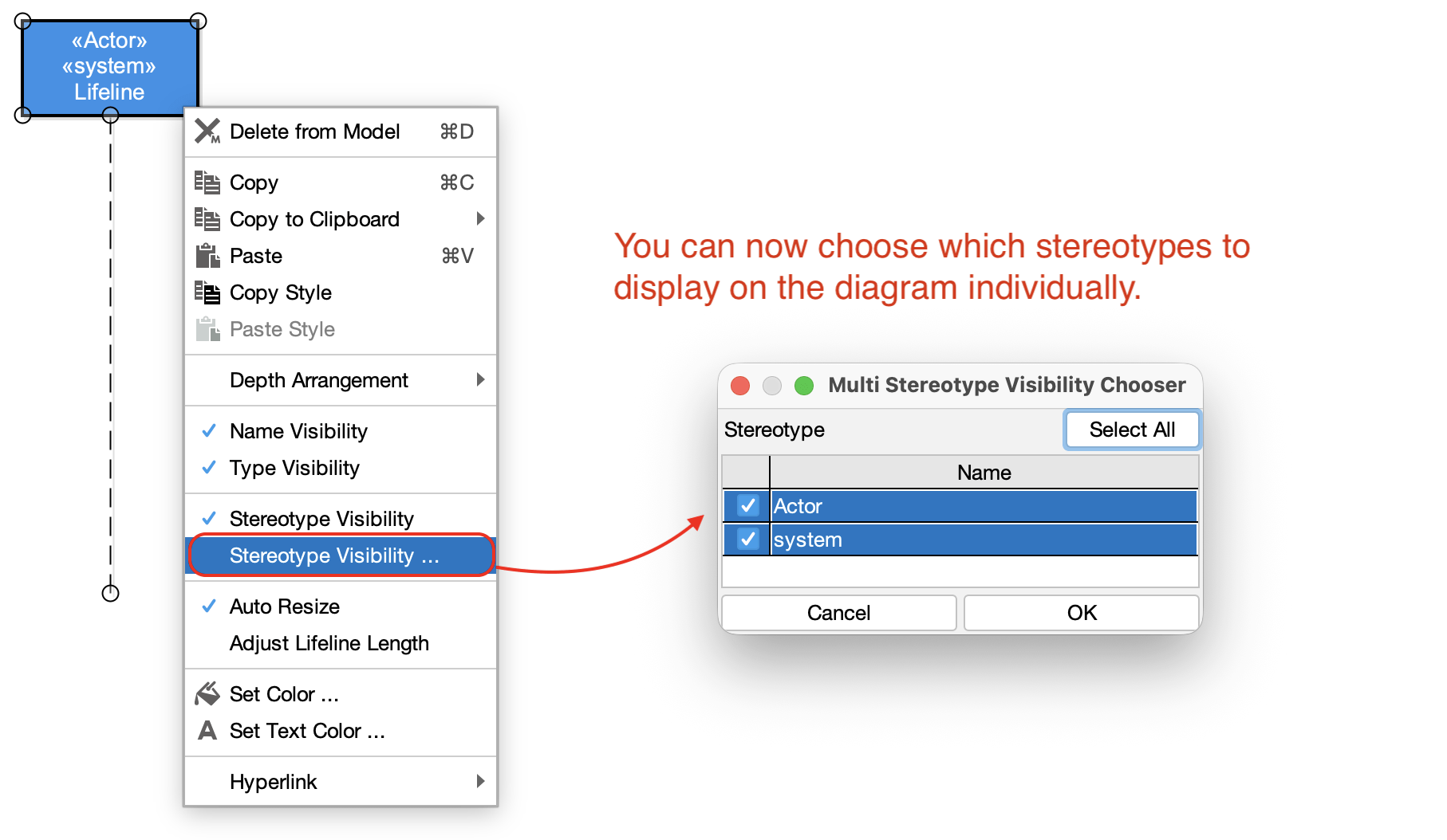 Stereotype Visibility Setting
