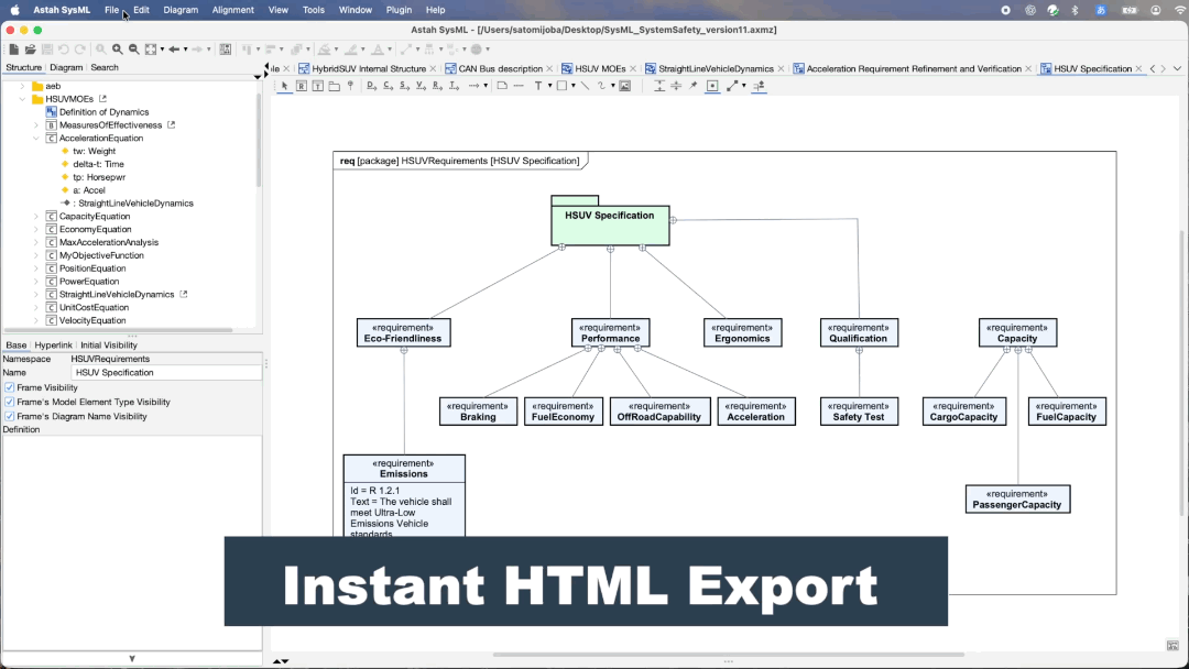 HTML Export