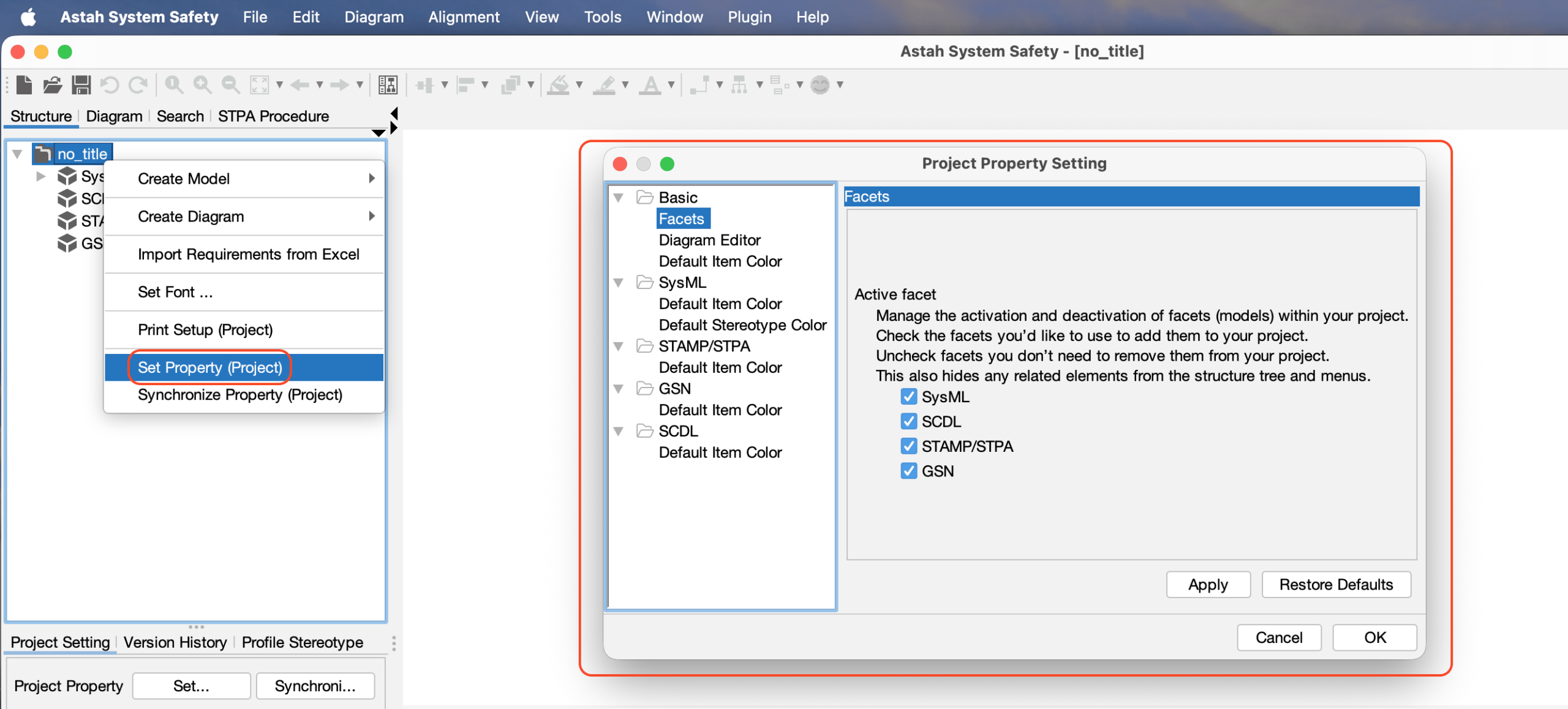 Project Property Settings