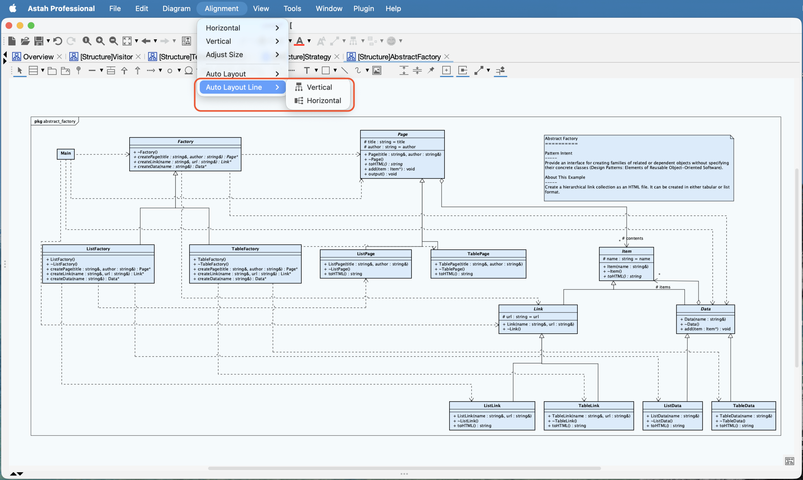 Auto Layout Line Feature