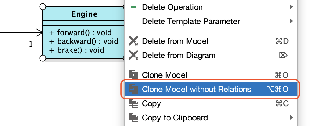 Clone Model Without Relations
