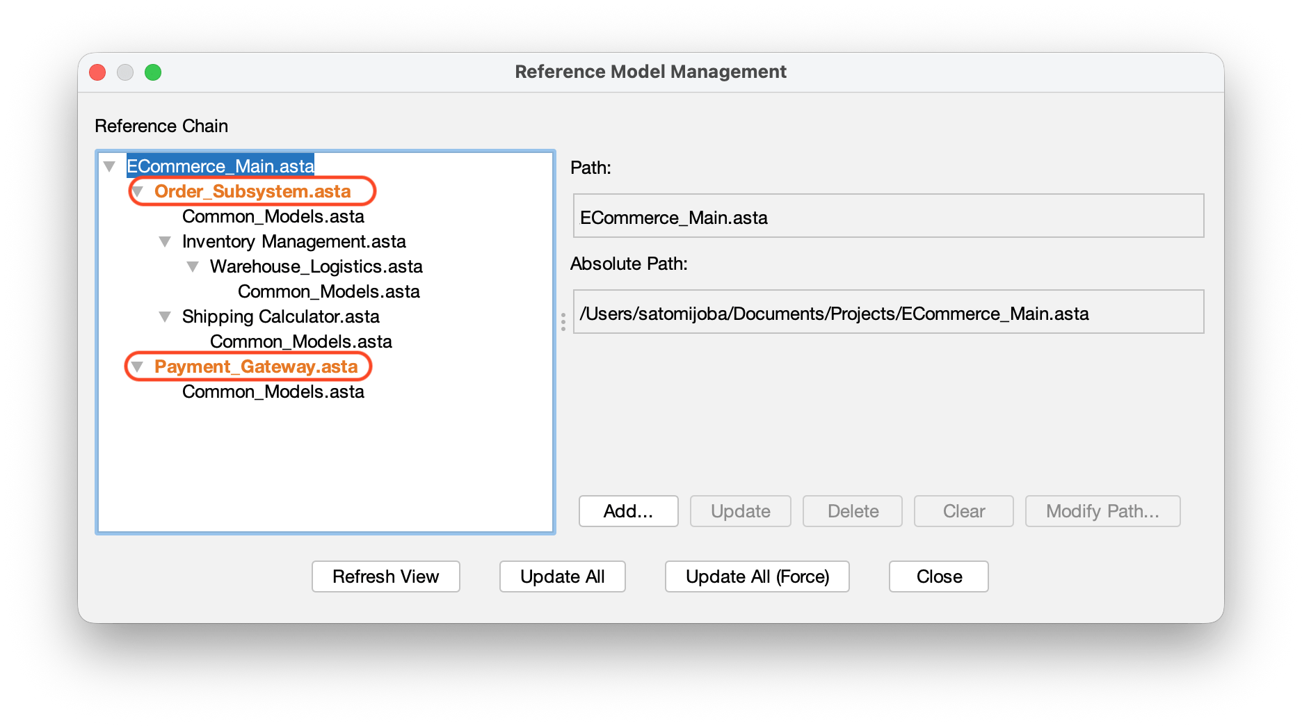 Reference Model Management