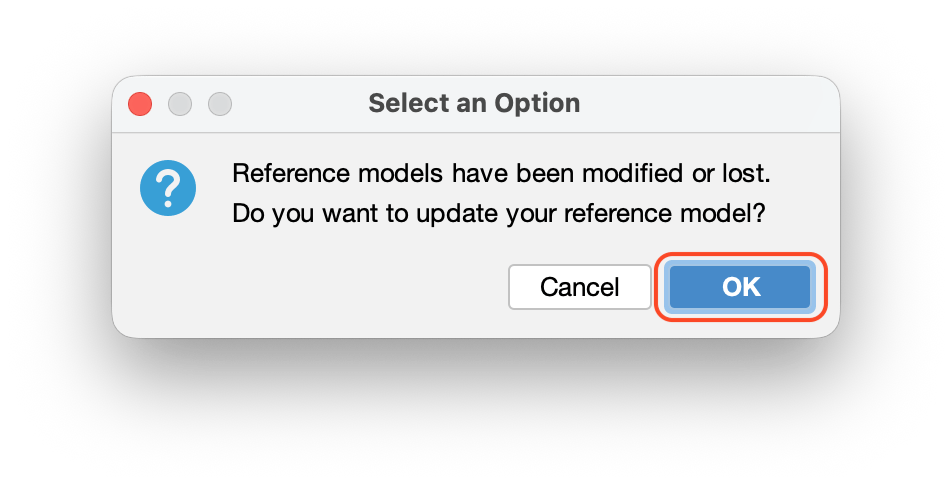 Reference Model Update Notification
