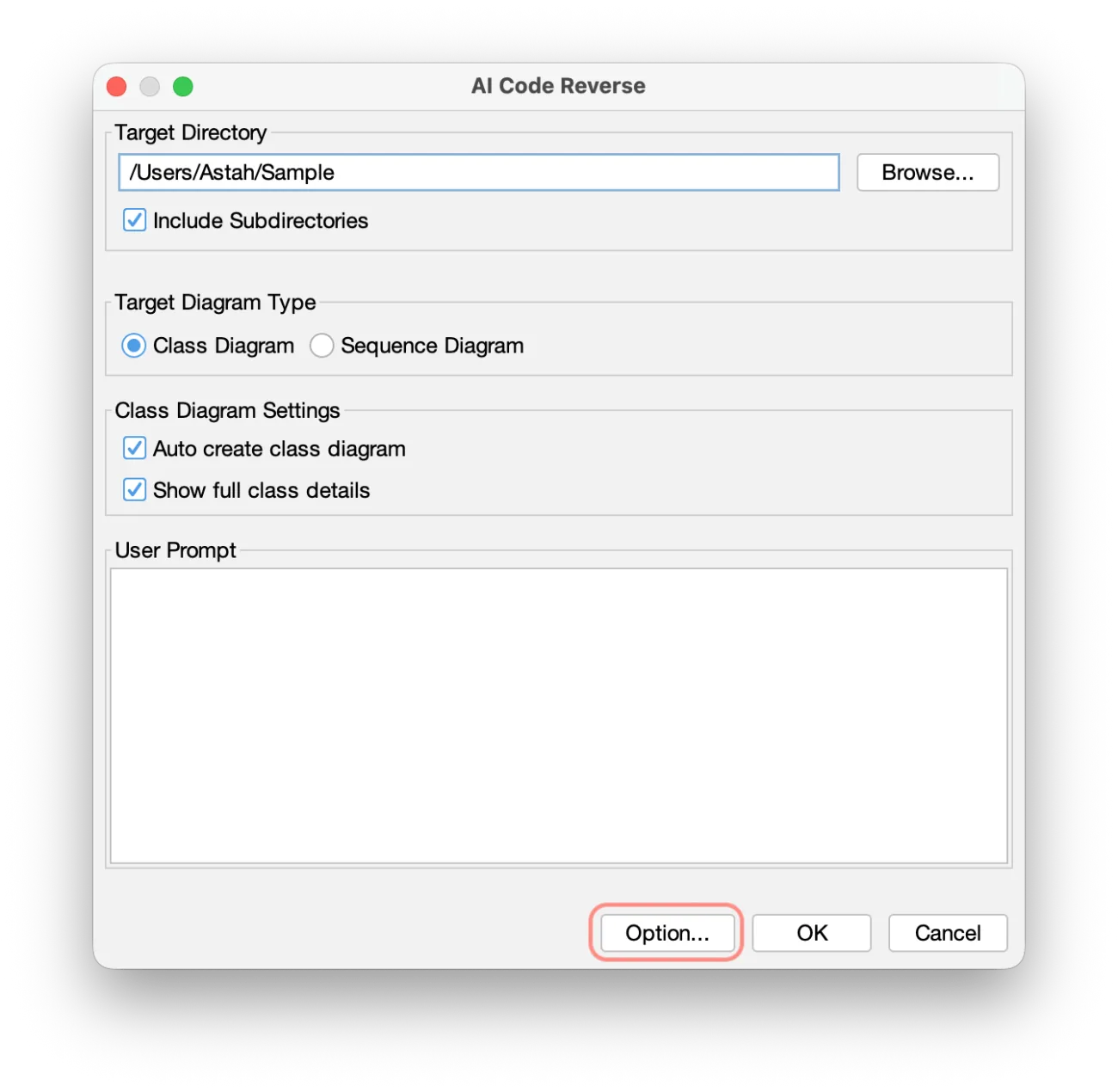 AI Code Reverse Option