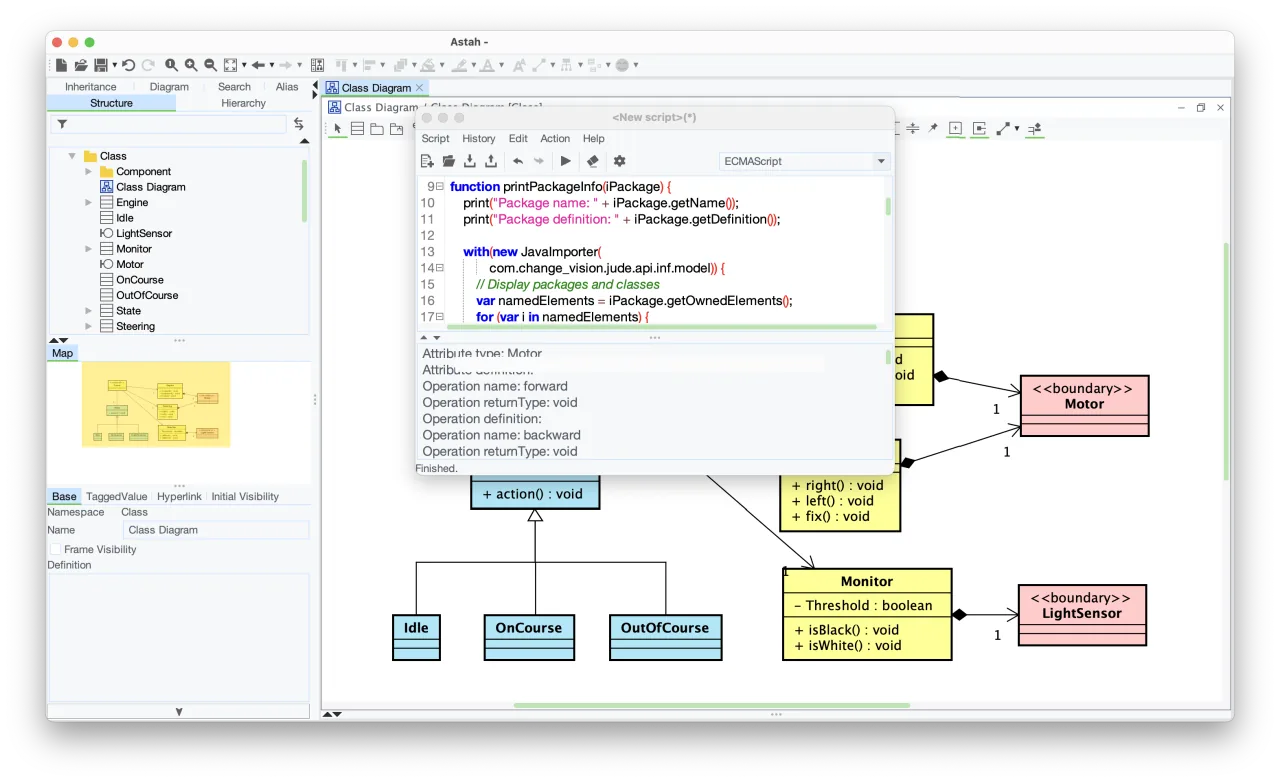 Astah Professional Script Editor Sample