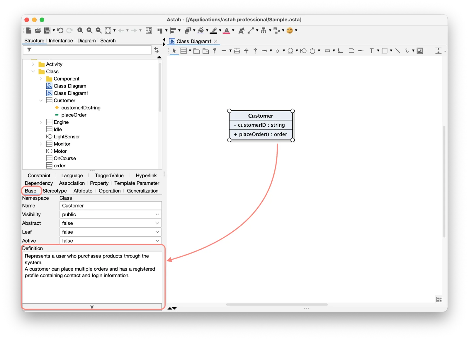 Class Definition Sample