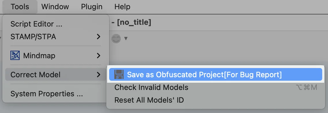 Export to Obfuscated XMI