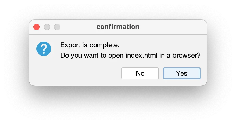 HTML Export Plugin