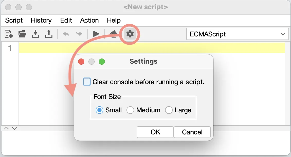 Script Editor Settings