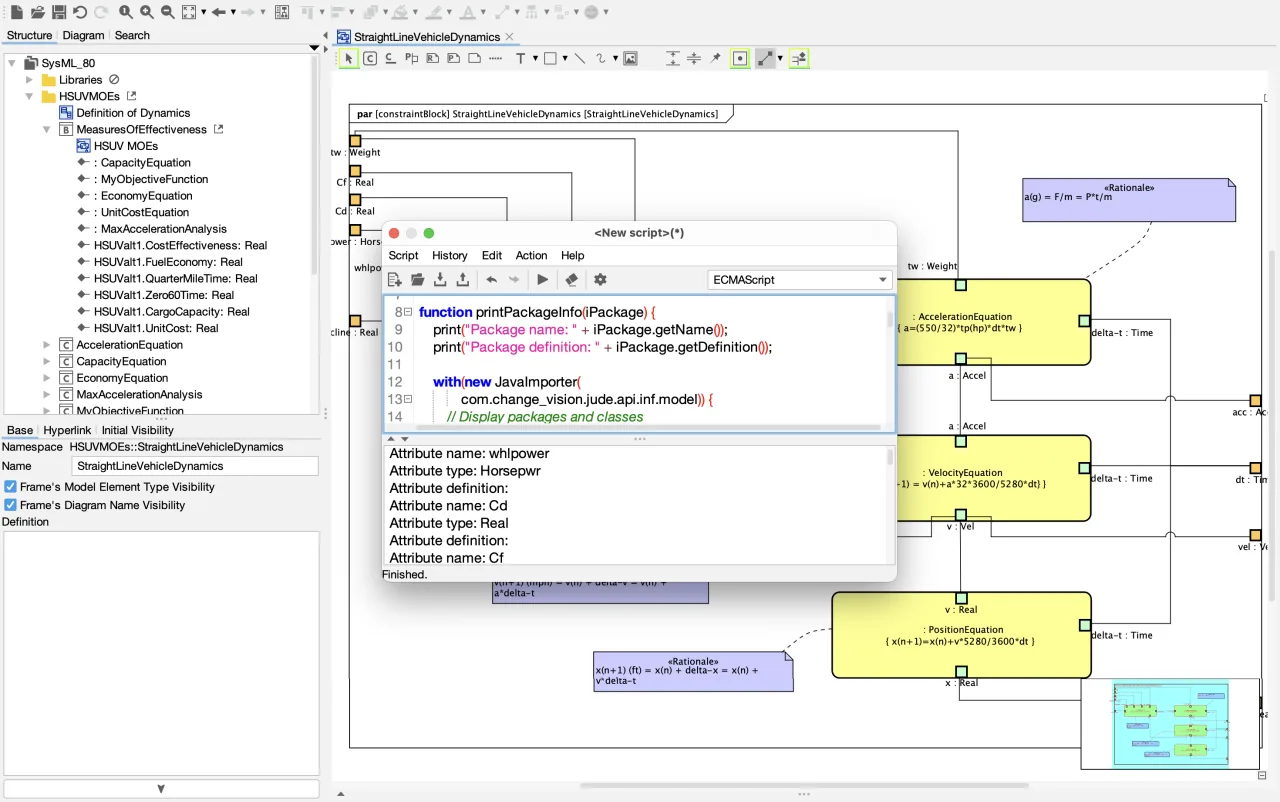 Script Editor Sample in Astah SysML