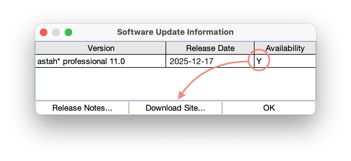 Software Update Information - Yes