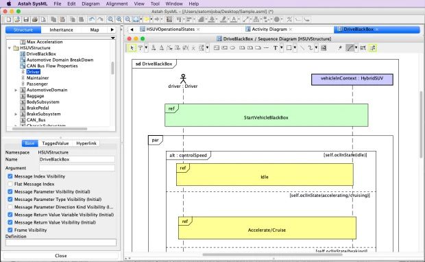 SysML Sequence Diagram Sample