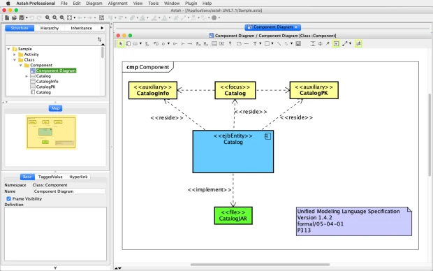 UML Component Diagram in Astah