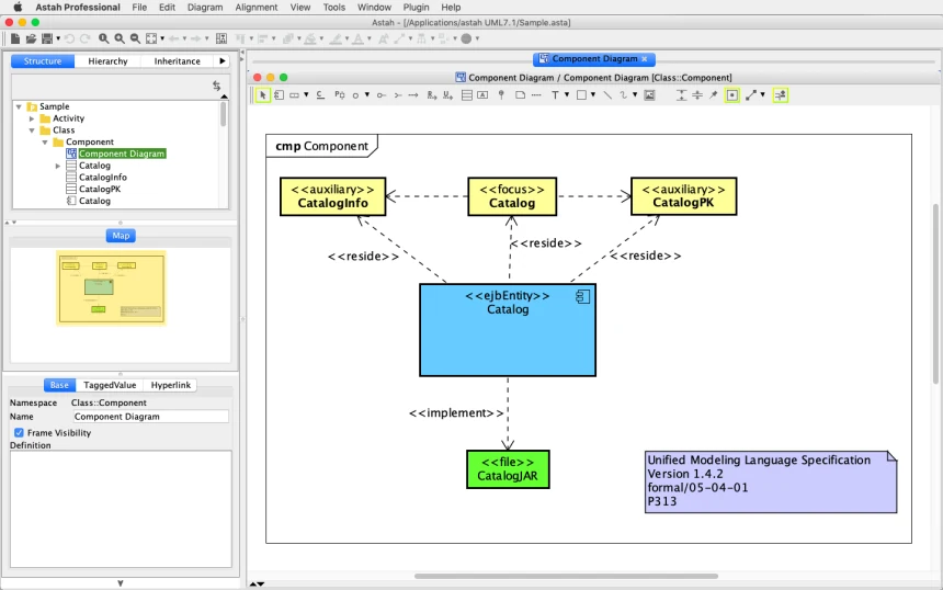 UML Component Diagram in Astah
