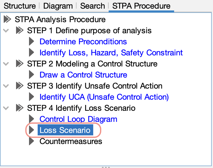 Create Loss Scenario in Astah System Safety