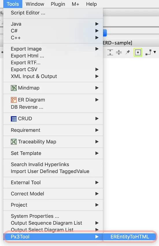Exporting ER Models to HTML
