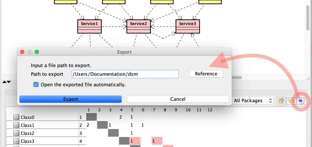 DSM (Dependency Structure Matrix) Export to Excel