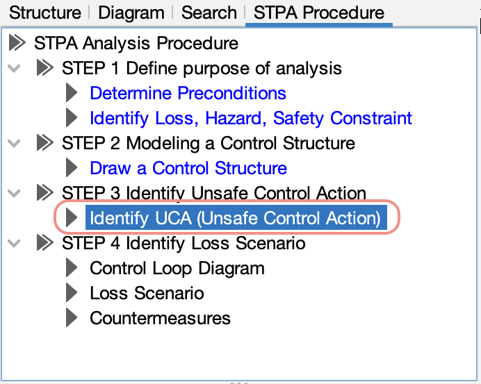 Identify Unsafe Control Actions in Astah System Safety