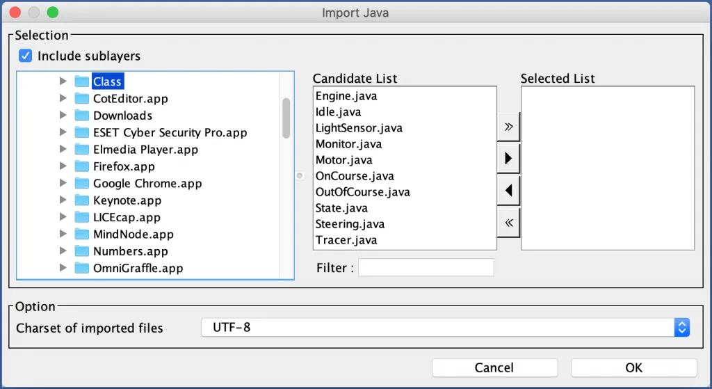 Import Java Box