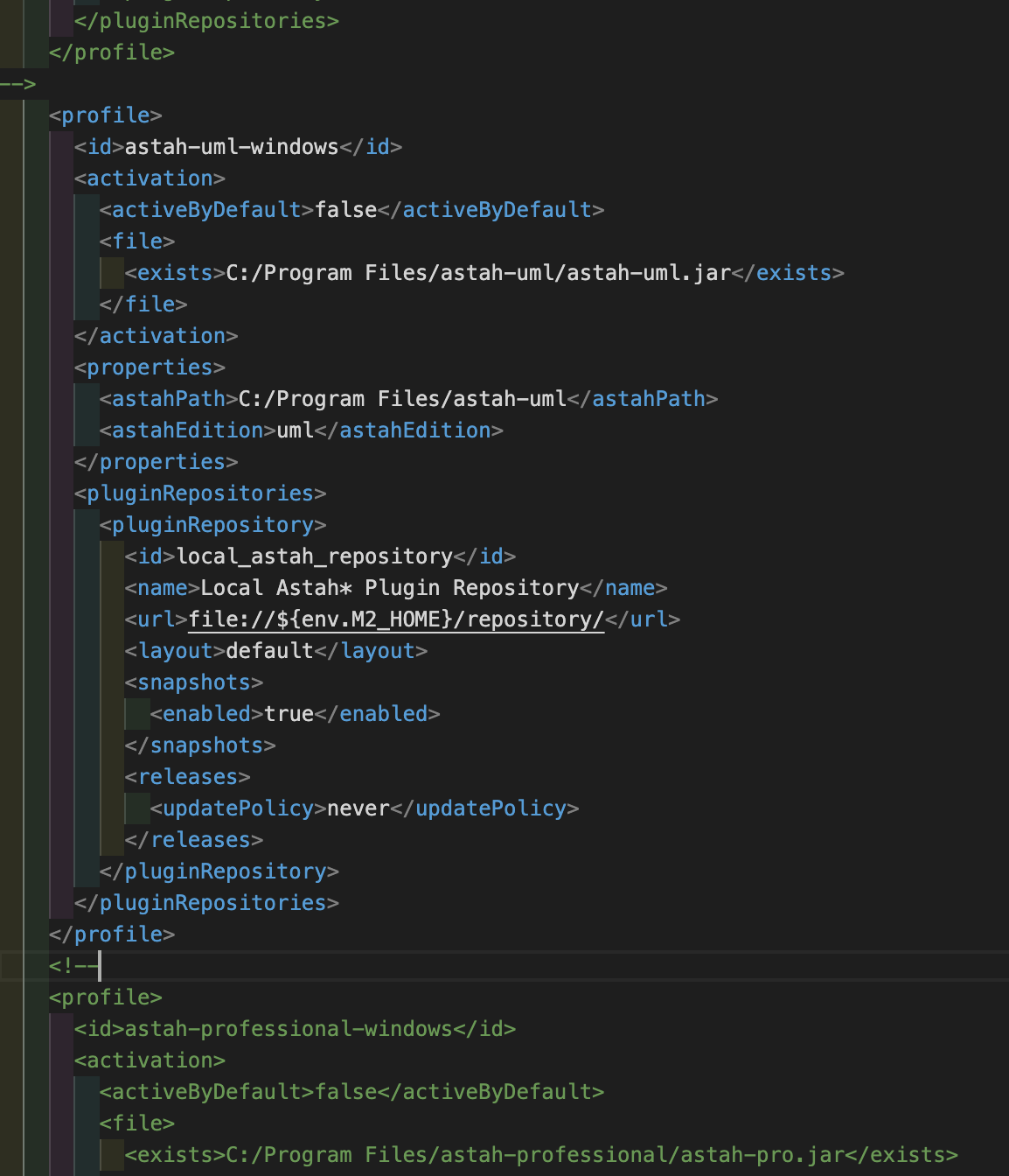 Astah UML XMI Setting