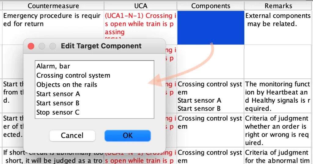 STPA Specifying components