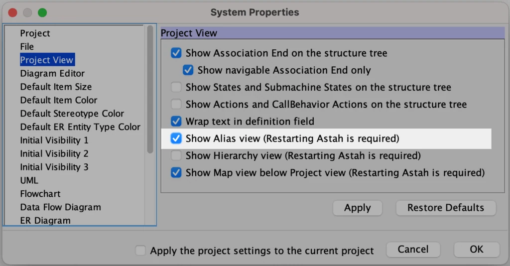 Alias System Properties